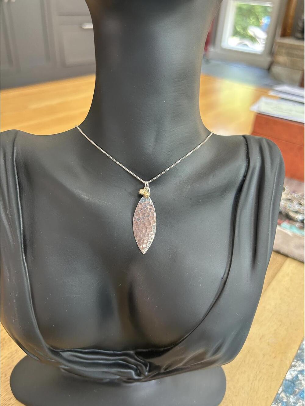 Hammered Metal Leaf Pendant ONLY